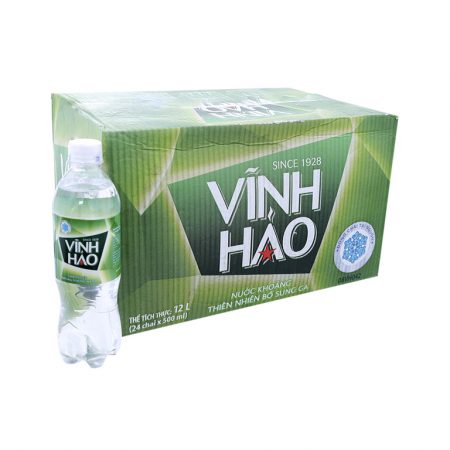 Thùng nước khoáng Vĩnh Hảo có ga 500ml