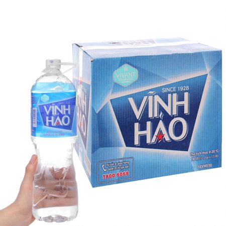 Thùng nước khoáng Vĩnh Hảo 1.5L