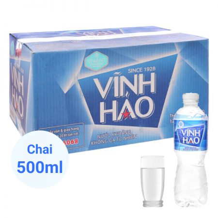 Thùng nước khoáng Vĩnh Hảo 500ml