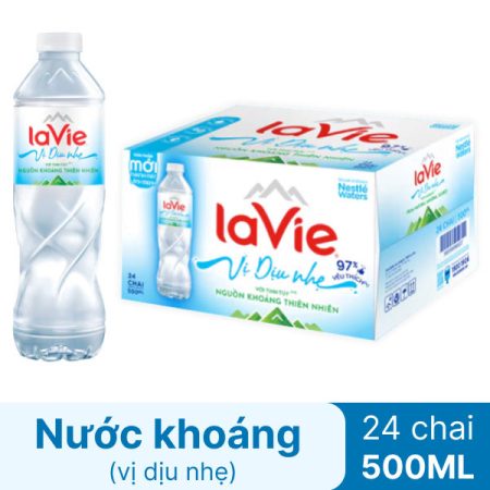 Thùng Lavie Vị Dịu Nhẹ 500ml (24 chai/thùng)